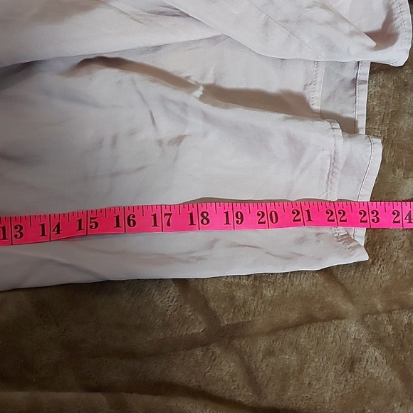 Wide Leg Pale Pink Tie Up Pants - Picture 9 of 11